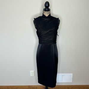 Vera Wang black and nude dress
